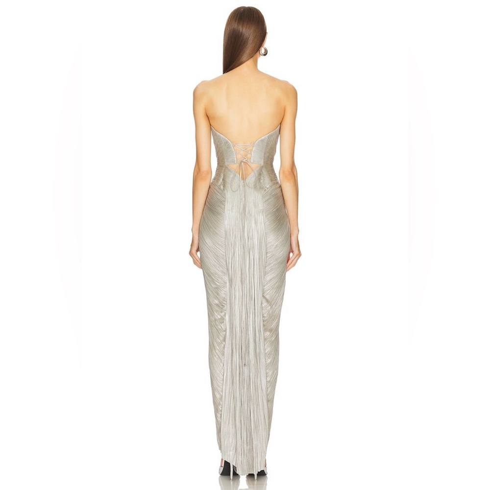 NWT Maria Lucia Hohan Noor Gown in Gunmetal - Picture 4 of 7